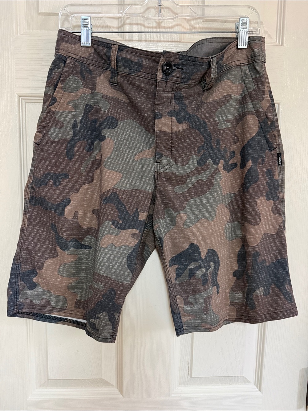 O'Neill Hybrid Men's Camo Walkshorts - Brown, Green